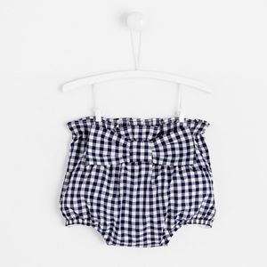 COPY - Jacadi Navy White Gingham Bloomers Shorts …